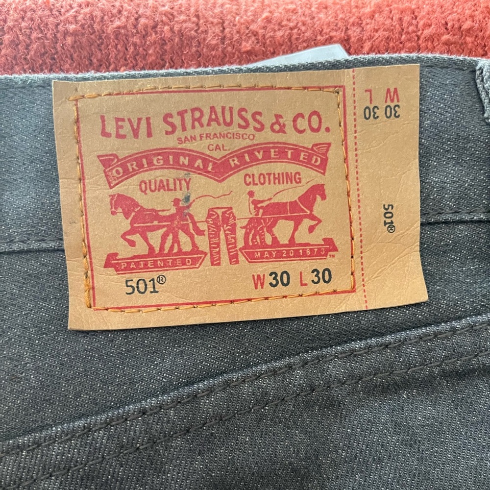 Levi's 501® Straight Leg Jeans in Gray Denim